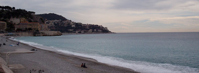 The beach in Nice